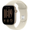 Apple Watch 12 46mm Aluminium Light Gold avec Sand Sport Band M/L MJEP4